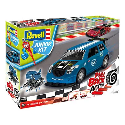 Junior Kit auto 00834 - Pull Back Rallye Car (modré) (1:20)