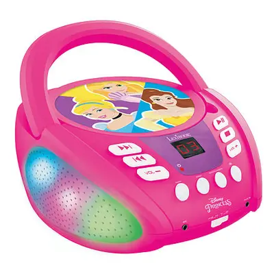 Lexibook Přenosný Bluetooth CD přehrávač Disney Princess se světelnými efekty