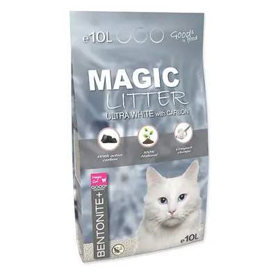 Kočkolit MAGIC LITTER Bentonite Ultra White with Carbon 10 l