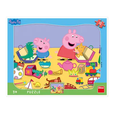 Dino Puzzle PEPPA PIG si hraje 12 dílků deskové tvary