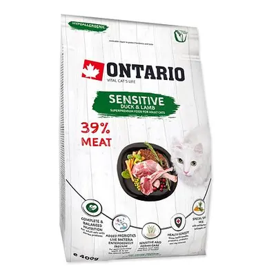 ONTARIO Cat Sensitive / Derma 0,4 kg