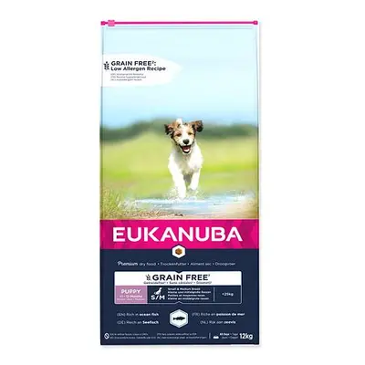 EUKANUBA Puppy & Junior Small & Medium Breed Grain Free Ocean Fish 12 kg