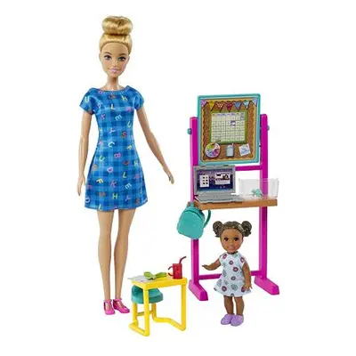 Mattel Barbie POVOLÁNÍ HERNÍ SET S PANENKOU - UČITELKA V MODRÝCH ŠATECH