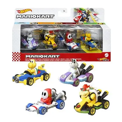 Mattel Hot Wheels Mario Kart Angličák 4ks, více druhů