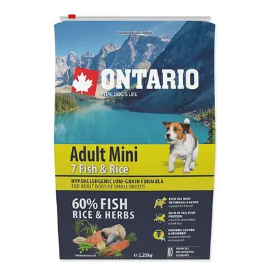 ONTARIO Dog Adult Mini Fish & Rice 2,25 kg