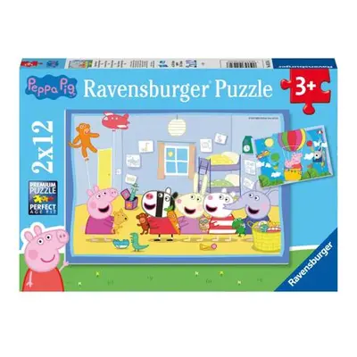 Ravensburger Prasátko Peppa: Peppino dobrodružství Puzzle 2x12 dílků