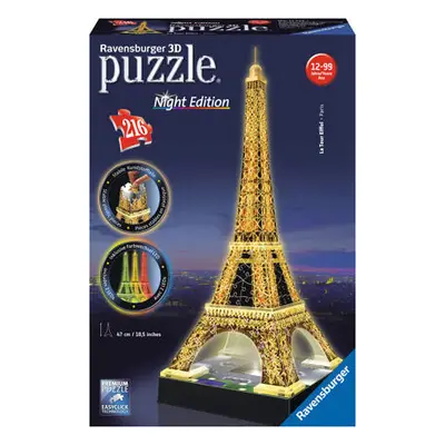 Ravensburger Eiffelova věž (Noční edice) 3D Puzzle 216 dílků