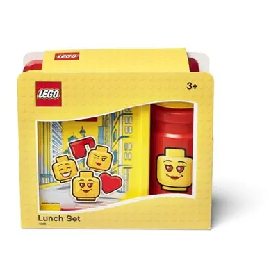 LEGO ICONIC Girl svačinový set (láhev a box) - žlutá/červená