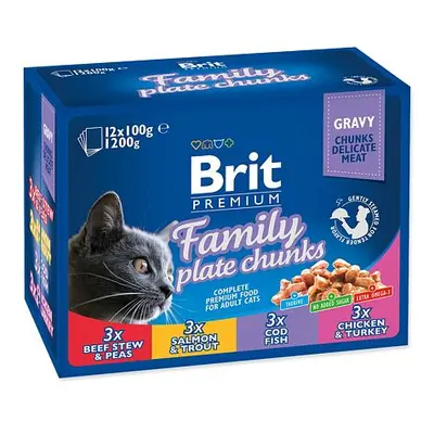 Kapsičky BRIT Premium Cat Family Plate 1200 g