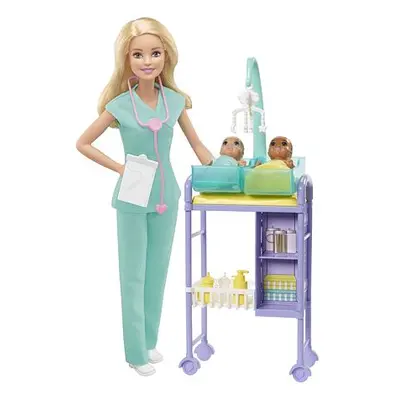 Mattel Barbie Povolání Herní set s panenkou - Doktorka v modrém oblečku