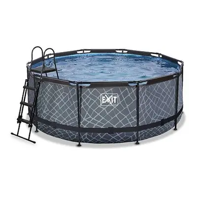 EXIT Frame Pool o360x122cm (12v Sand filter) – Stone Grey