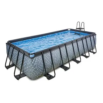 EXIT Frame Pool 5.4x2.5x1.22m (12v Sand filter) – Stone Grey