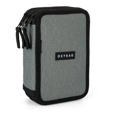 Oxybag Penál 3 patrový prázdný UNICOLOR zelená