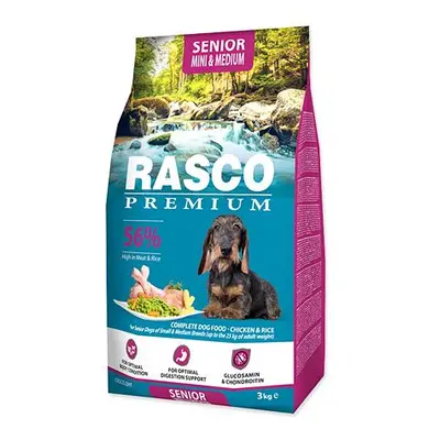 Granule RASCO Premium Senior Mini & Medium kuře s rýží 3 kg