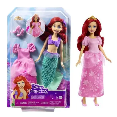 Mattel Disney Princess MALÁ MOŘSKÁ VÍLA ARIEL S PRINCEZNOVSKÝMI ŠATY