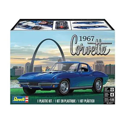 Revell Plastic ModelKit MONOGRAM auto 4517 - 1967 Corvette Sting Ray Sport Coupe 2N1 (1:25)