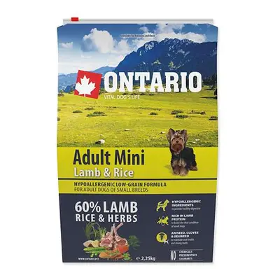 ONTARIO Dog Adult Mini Lamb & Rice 2,25 kg