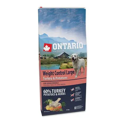 ONTARIO Dog Large Weight Control Turkey & Potatoes & Herbs 12 kg