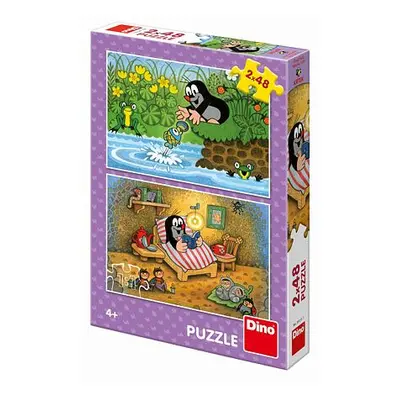 Dino KRTEK A PERLA 2x48 Puzzle NOVÉ