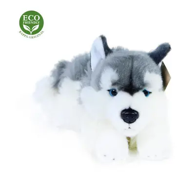 Rappa Plyšový pes husky ležící 30 cm ECO-FRIENDLY