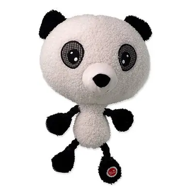 Hračka DF Big head panda plyšová pískací 30cm