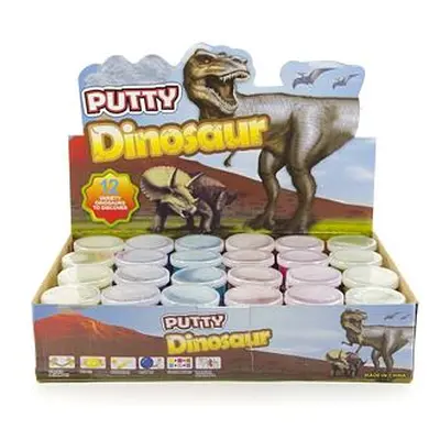 Teddies Sliz - hmota 80g dinosaurus 6cm, 6 barev