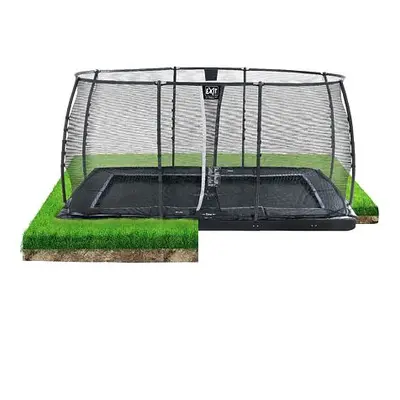 EXIT TOYS Dynamická přízemní trampolína 244 x 427 cm s ochrannou sítí - černá