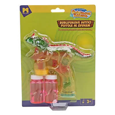 MAC TOYS Bublifuková pistole dinosaurus se zvukem