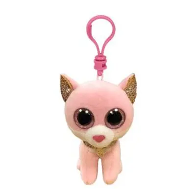 TY Beanie Boos FIONA, Clip 8,5 cm - růžová kočka