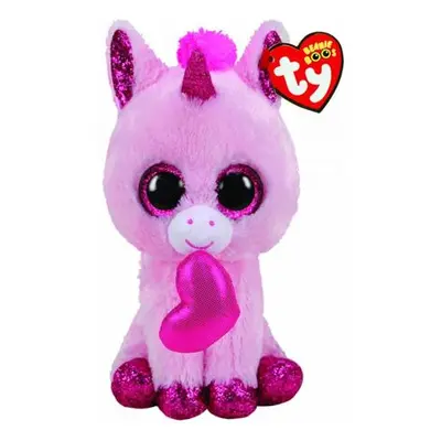 TY Beanie Boos DARLING - růžový jednorožec se srdcem 24 cm