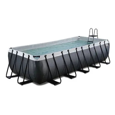 EXIT Frame Pool 5.4x2.5x1.22m (12v Sand filter) – Black-Leather Style