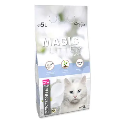 Kočkolit MAGIC LITTER Bentonite Ultra White 5 l