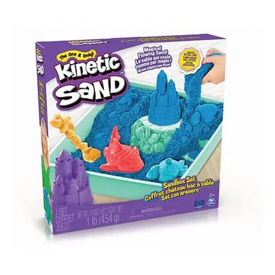 Spin Master Kinetic Sand Krabice tekutého písku s podložkou, modrá