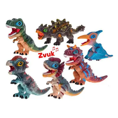 Mikro Dinosaurus 20-25cm na baterie se zvukem 8 druhů