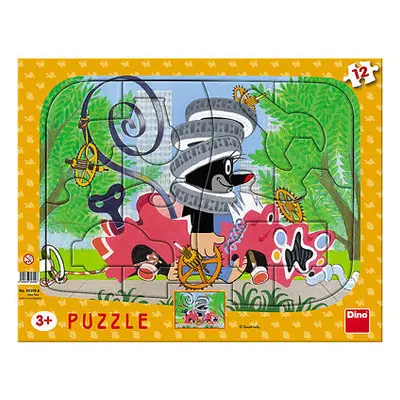 Dino Puzzle Krtek opravář 12 dílků deskové