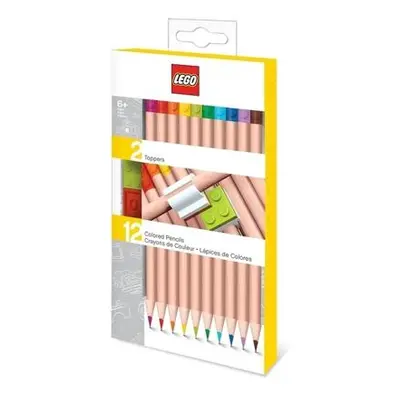 LEGO Pastelky, mix barev - 12 ks s LEGO klipem