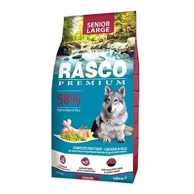 Granule RASCO Premium Senior Large kuře s rýží 15 kg