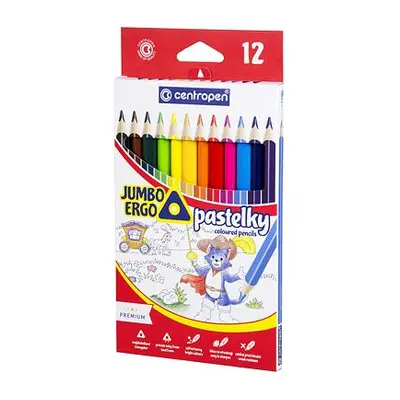 Centropen Pastelky 12 barev JUMBO trojhranné