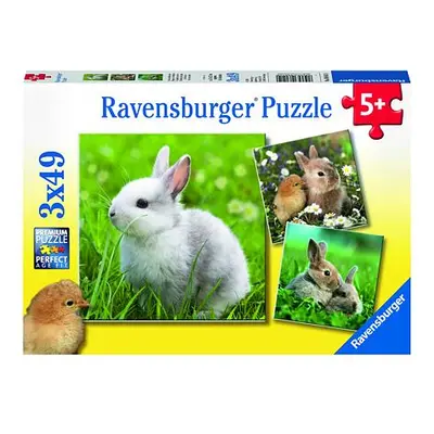 Ravensburger Roztomilý králíček Puzzle 3x49 dílků