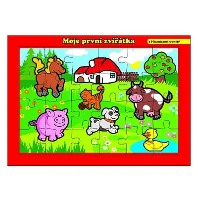 Teddies Puzzle deskové Moje první zvířátka farma 26x17cm 24 dílků MPZ