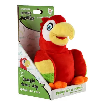 Teddies Papoušek Jaroušek opakující věty plyš 18cm