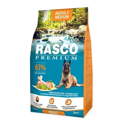 Granule RASCO Premium Adult Medium kuře s rýží 3 kg