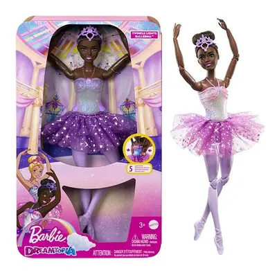 Mattel Barbie Svítící magická baletka s fialovou sukní