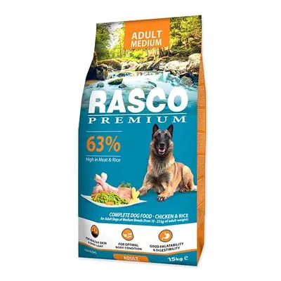 Granule RASCO Premium Adult Medium kuře s rýží 15 kg