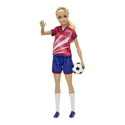 Mattel Barbie Fotbalová panenka - Barbie v červeném dresu