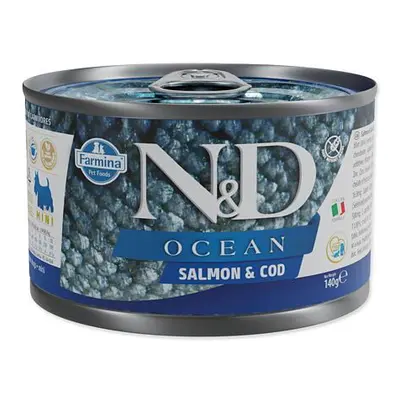 KONZERVA N&D DOG OCEAN SALMON & CODFISH 140g