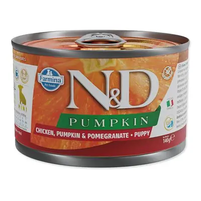 KONZERVA N&D DOG CHICKEN & PUMPKIN & POMEGRANATE PUPPY MINI 140g