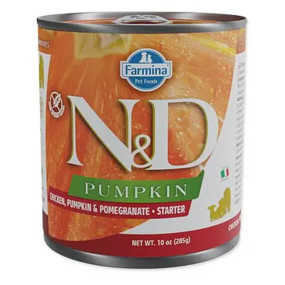 KONZERVA N&D DOG CHICKEN & PUMPKIN & POMEGRANATE STARTER PUPPY 285g