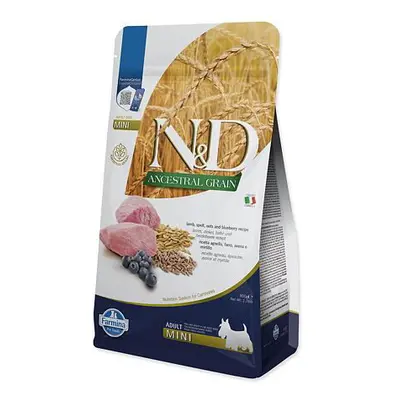 KRMIVO N&D ANCESTRAL GRAIN DOG LAMB, SPELT, OATS AND BLUEBERRY ADULT MINI 800G