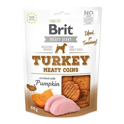 Snack BRIT Jerky Turkey Meaty Coins 80 g